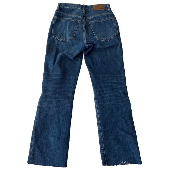 Madewell Women's Slim Demi Boot Raw Hem Jeans Size 24 High Rise - Picture 5 of 13